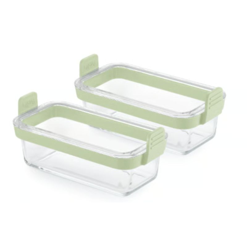 Lekue Air Fryer Dual Rectangular Glass Dishes