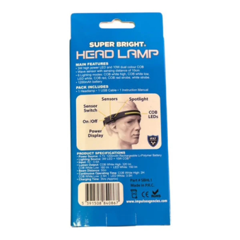 IMP SUPER BRIGHT HEAD LAMP - RECHARGEABLE