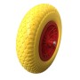 Wheelbarrow Yellow Solid Spare Wheel 16" Red Rim