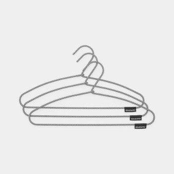 BRABANTIA SOFT TOUCH CLOTHES HANGERS 3PK BLK/WH