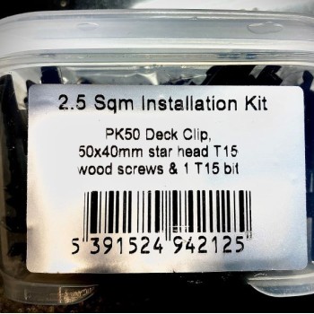 Duradek Combo Clip Installation Kit (2.5SQ. M)