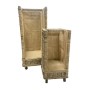 UH :KUBU TROLLEY LOG BASKETS SQUARE LARGE - SOLD INDIVIDUALLY