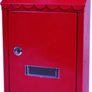 Manor Contemporary Red Steel Post Box 