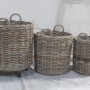 UH : KUBU BASKET ROUND LARGE WITH WHEELS - SOLD INDIVIDUALLY