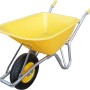 Builders Wheelbarrow 100Lt PVC Body Yellow Pump Wheel