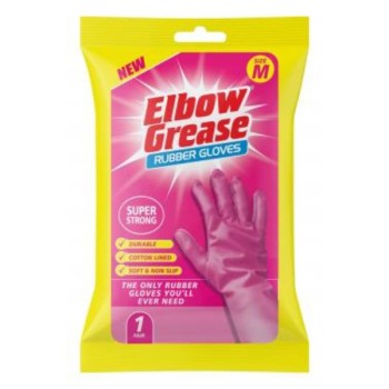 ELBOW GREASE RUBBER GLOVES PINK M