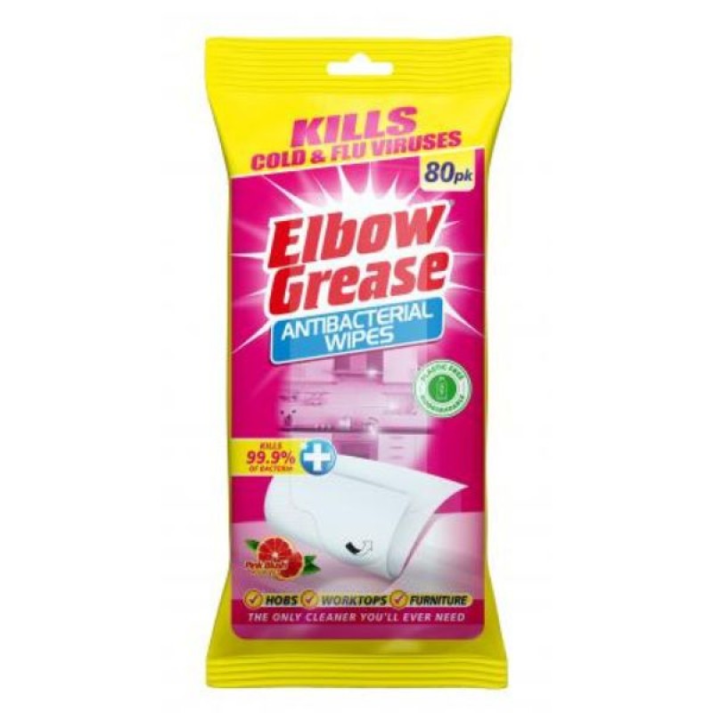 ELBOW GREASE PINK BLUSH WIPES 80PK
