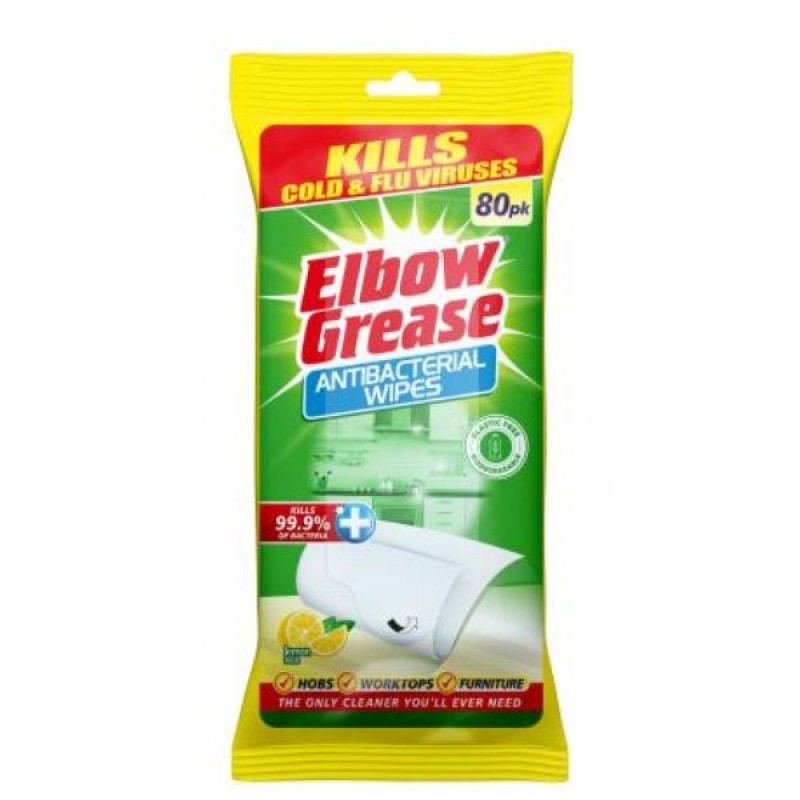 ELBOW GREASE LEMON WIPES 80PK
