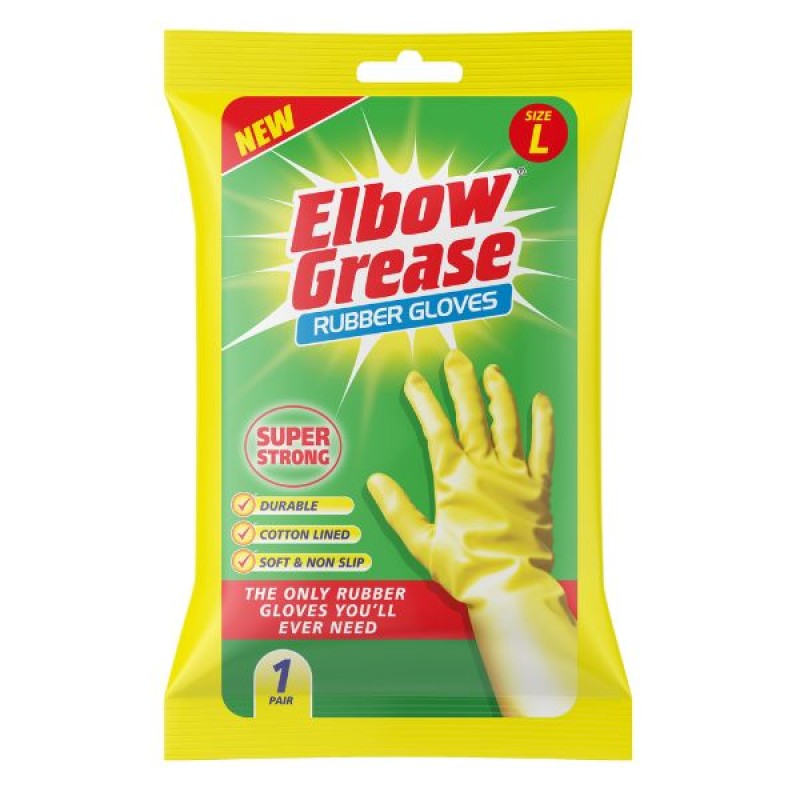 ELBOW GREASE RUBBER GLOVES LARGE