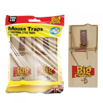 BIG CHEESE MOUSE TRAP, TRAD STYLE 4PK