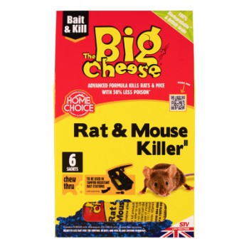 BIG CHEESE RAT & MOUSE BAIT KILLER 6X25G