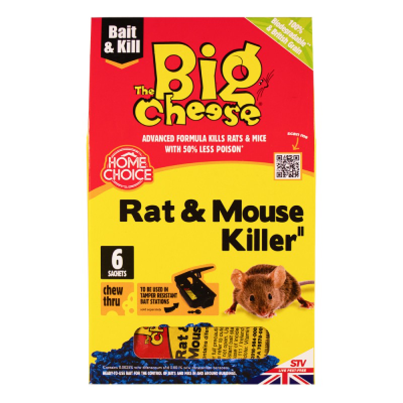 BIG CHEESE RAT & MOUSE BAIT KILLER 6X25G