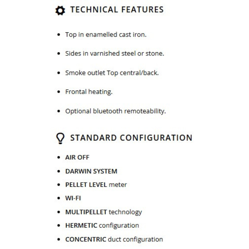 Vivace ELLY Wood Pellet Stove Black 2.5-6KW