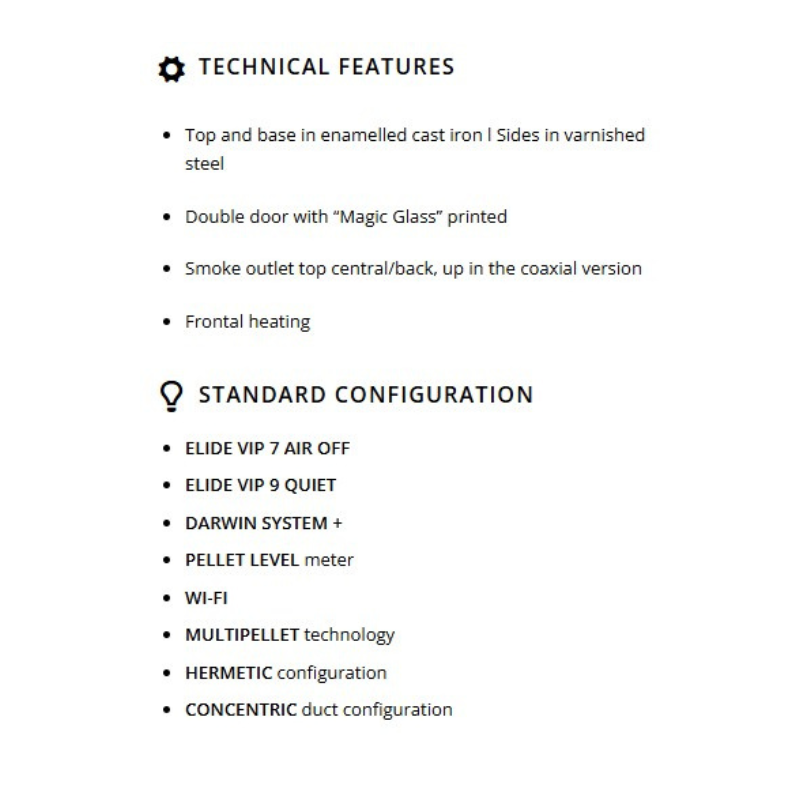 Vivace ELIDE 7 Wood Pellet Stove Black