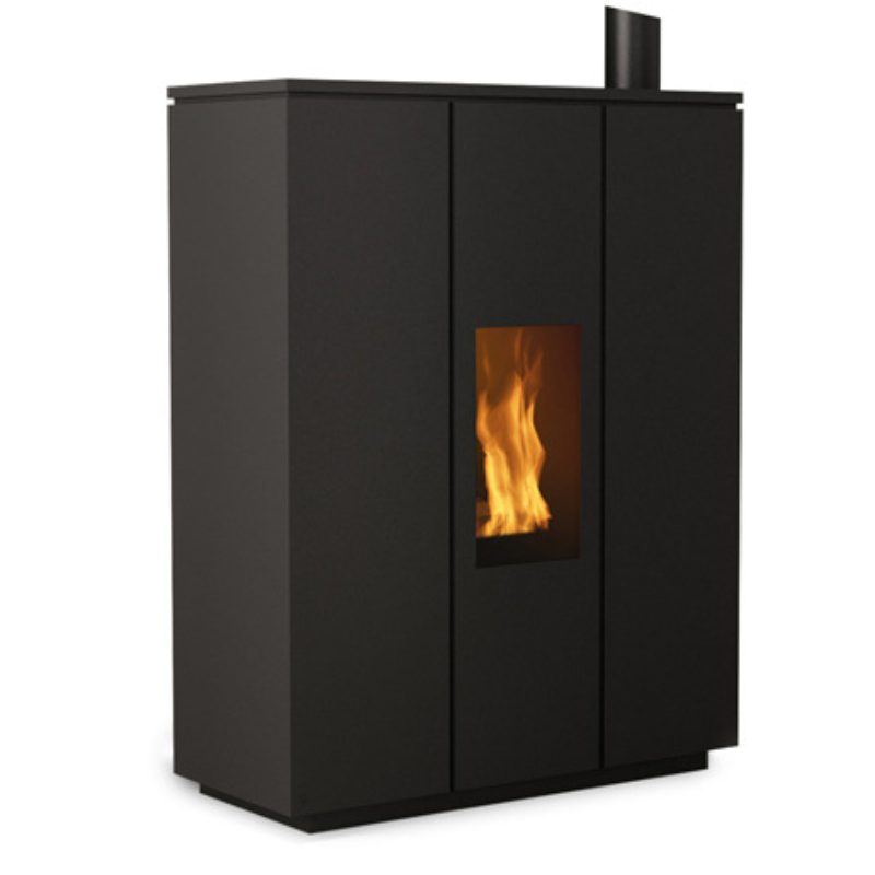 Ravelli HRV140 SILHOUETTE Wood Pellet Stove Boiler Black