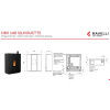 Ravelli HRV140 SILHOUETTE Wood Pellet Stove Boiler Black