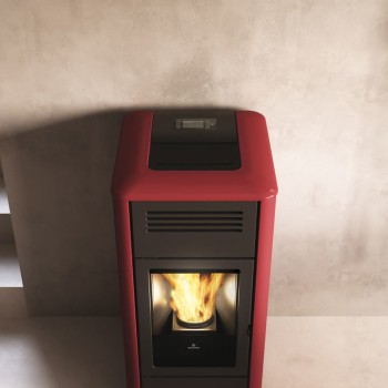 Edilkamin MILLA H15 UP Wood Pellet Stove Bordeaux c/w Pump 