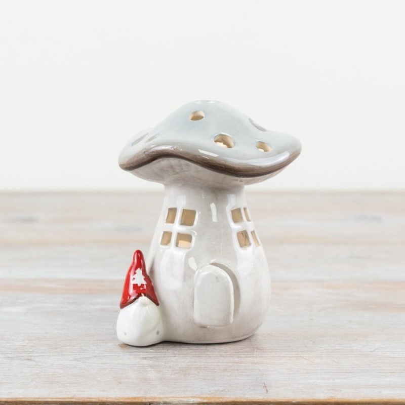 PL: Christmas Mushroom Candle House with Gonk 15cm