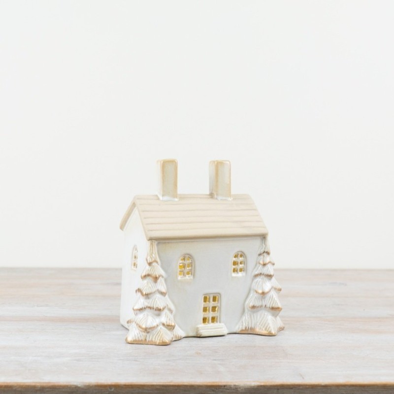 PL : Christmas LED House with Gold Detail 17cm