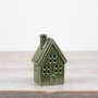 PL : Christmas Green LED Ceramic House 11.5cm