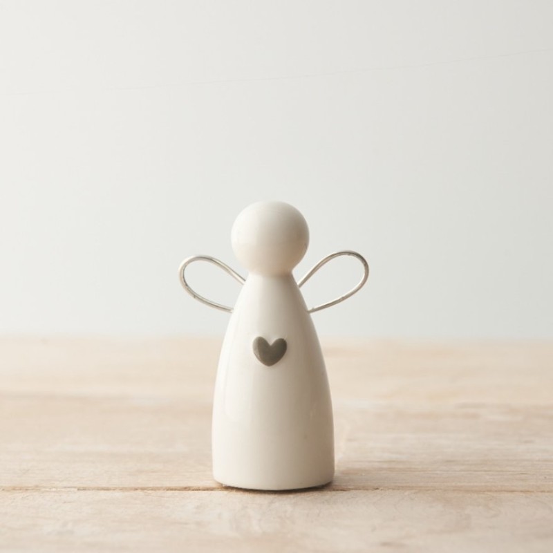 PL : Porcelain Angel with Wire Wings 6cm
