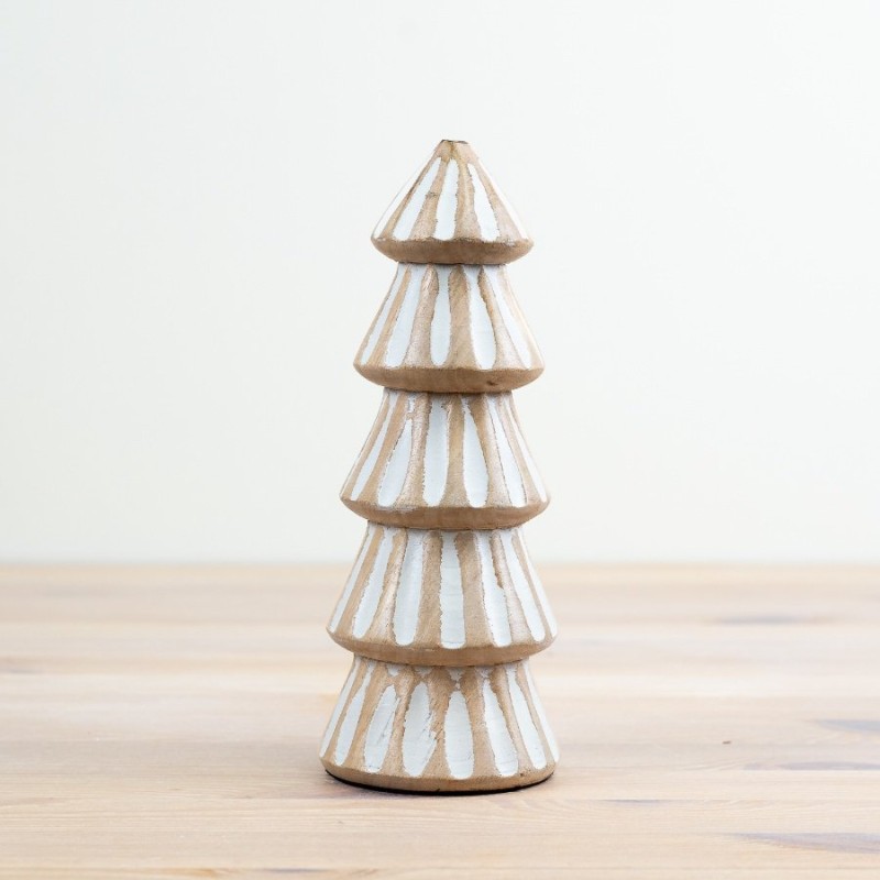 PL : Christmas Washed Mango Wood Tree 20cm