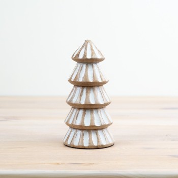 PL : Christmas Washed Mango Wood Tree 15cm