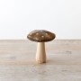 PL : Christmas Wooden Mushroom with Gold Spots 12cm 