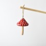 PL : Christmas Red Dotty Hanging Mushroom 10.5cm