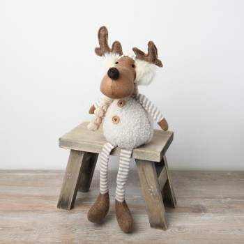 PL : Christmas Sitting Moose with Dangly Legs
