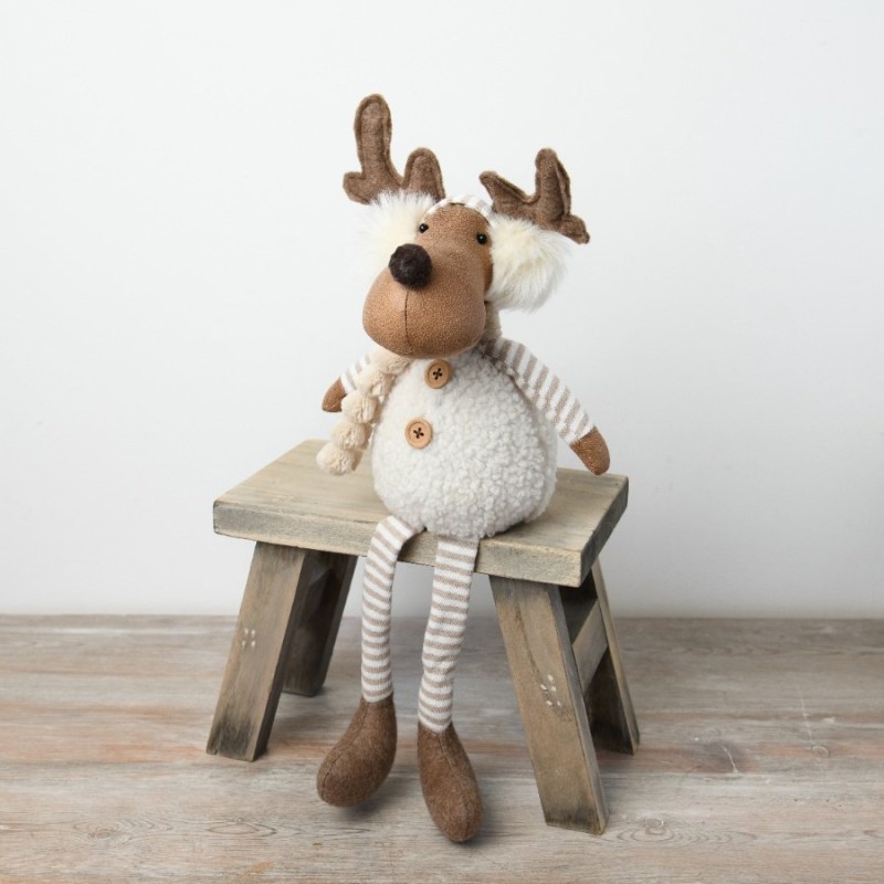 PL : Christmas Sitting Moose with Dangly Legs