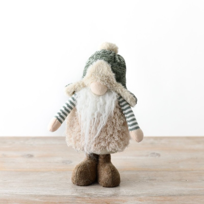 PL : Christmas Woodland Standing Gonk Green & Cream 30cm