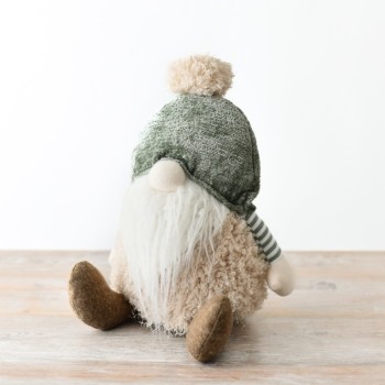 PL : Christmas Green Fabric Sitting Gonk 32cm 