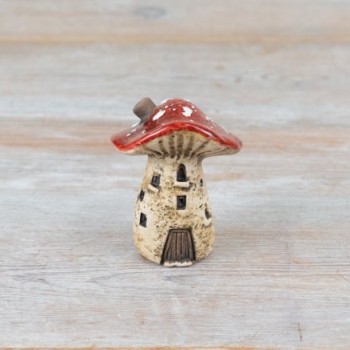 PL : Christmas Mushroom House Decoration 9cm