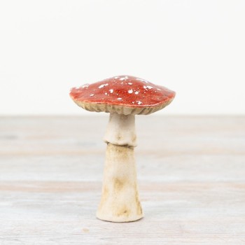 PL : Rustic Mushroom Decoration 12.4cm