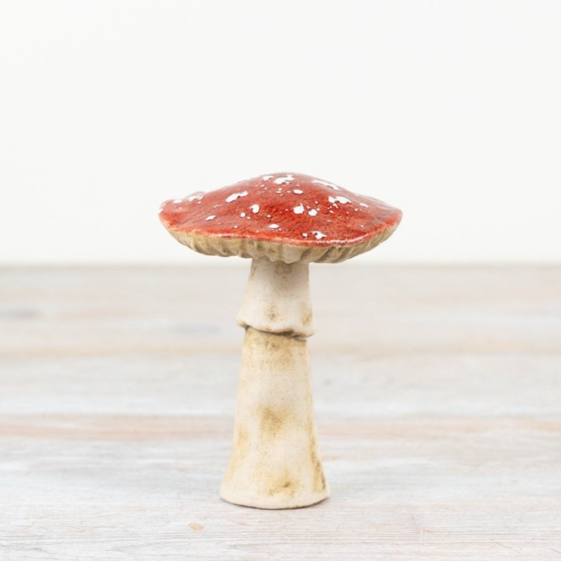 PL : Rustic Mushroom Decoration 12.4cm