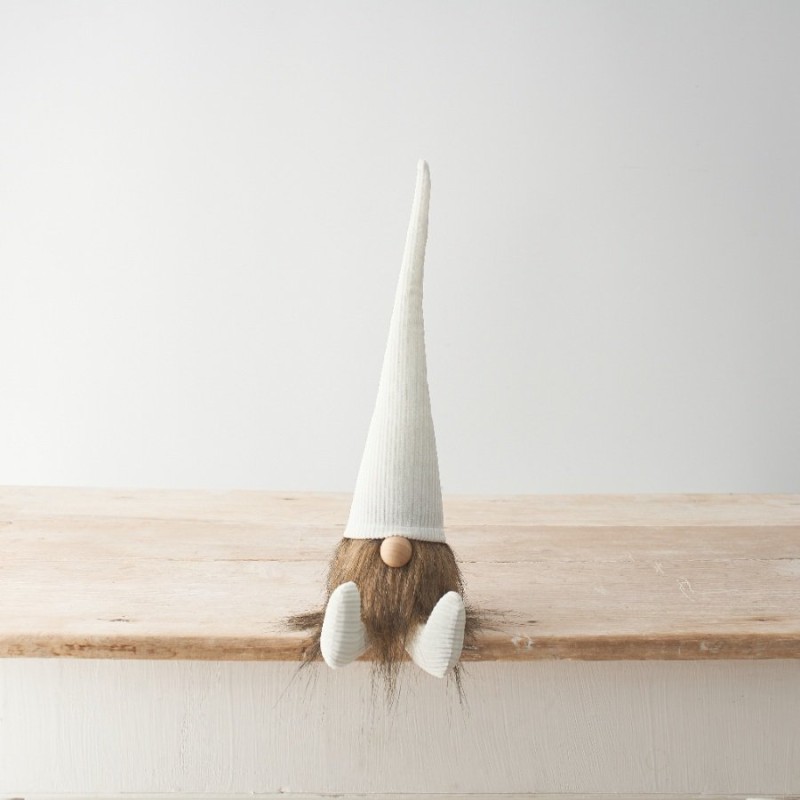 PL : Christmas White Corduroy Hat Gonk 35cm