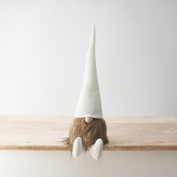 PL : Christmas White Corduroy Hat Gonk 50cm