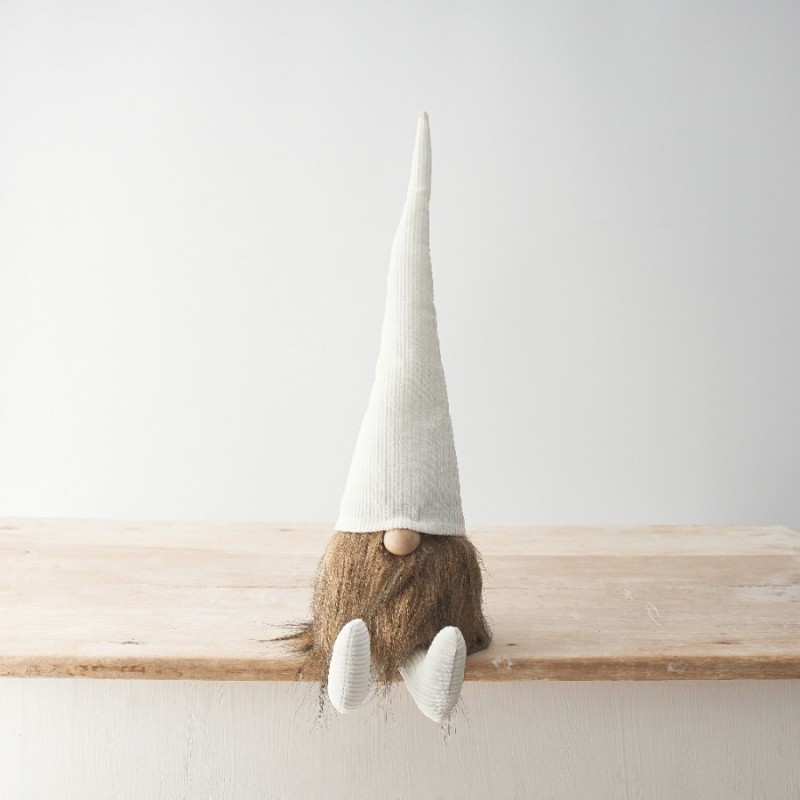 PL : Christmas White Corduroy Hat Gonk 50cm