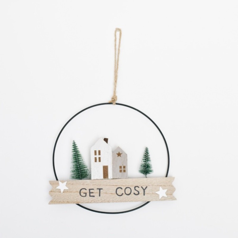 PL : Christmas "Get Cosy" Metal Frame Hanger