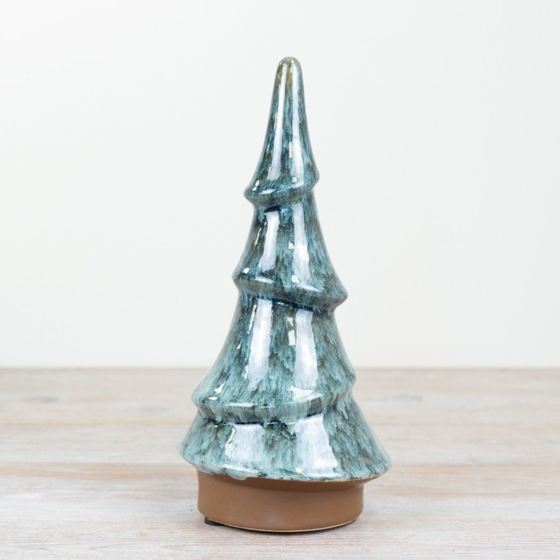 PL : Green Glazed Christmas Tree 38cm 
