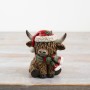 PL : Christmas Highland Cow Decoration 10.5cm