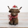 PL : Christmas Highland Cow Decoration 17cm