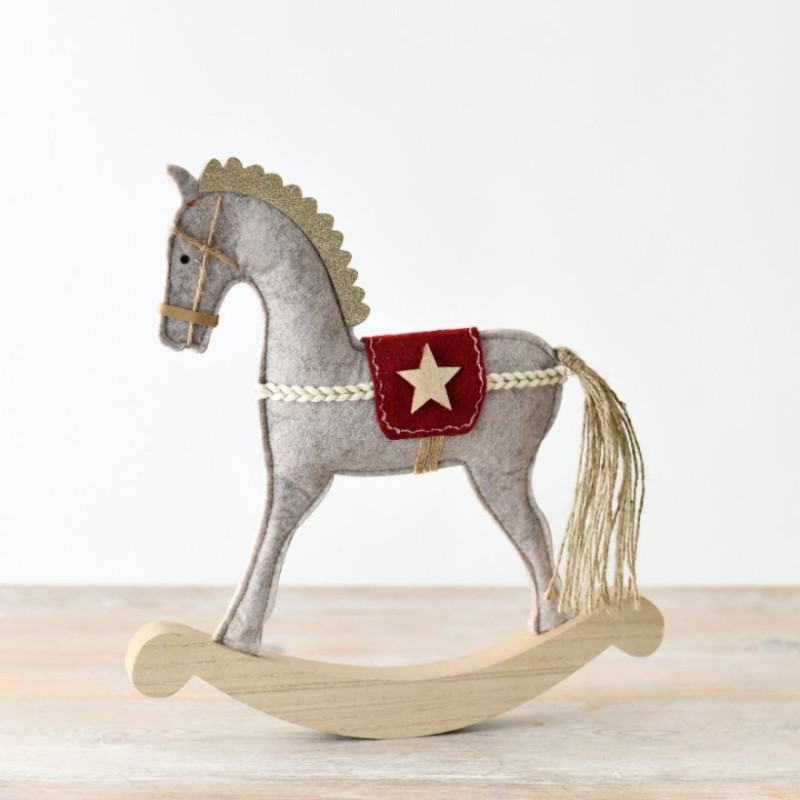 PL : Christmas Rocking Horse Felt 28cm