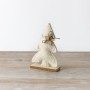 PL : Christmas Sherpa Tree on Wooden Base 17cm