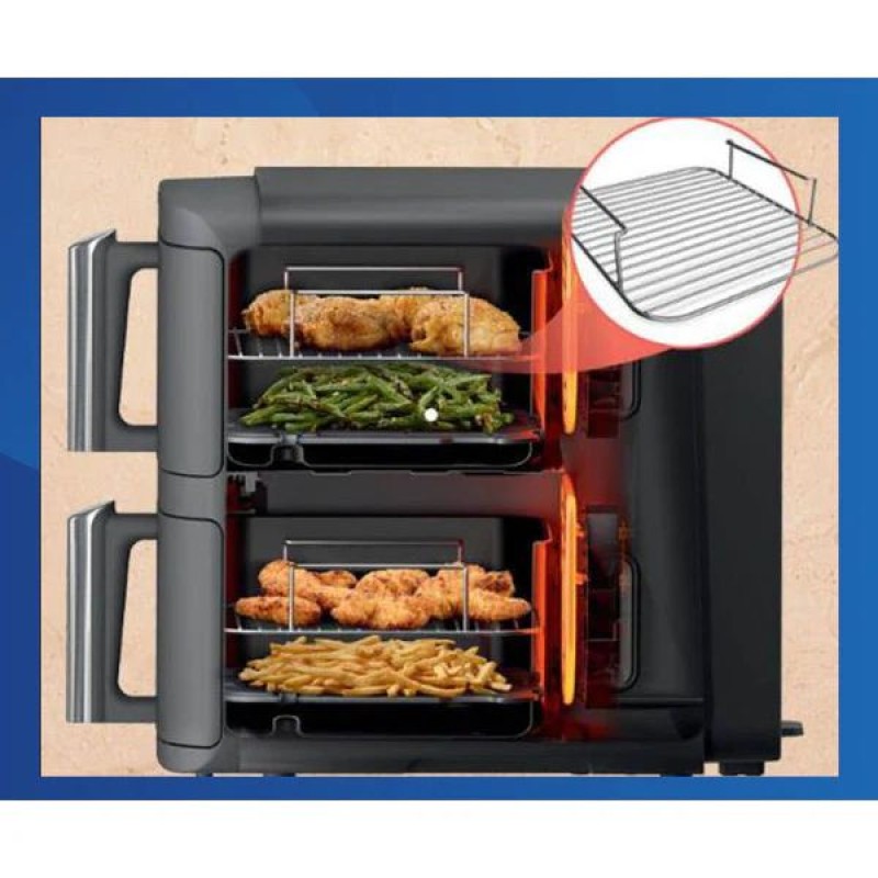 NINJA AIRFRYER DOUBLE STACK 9.5L GREY
