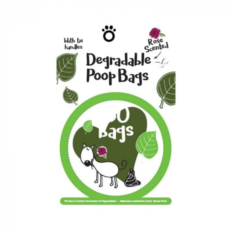 DEGRADABLE SCENTED POOP BAGS 50PK