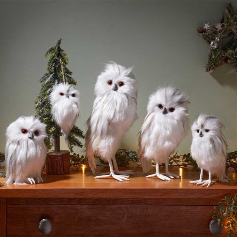 SG XMAS : SNOWY OWL 16CM