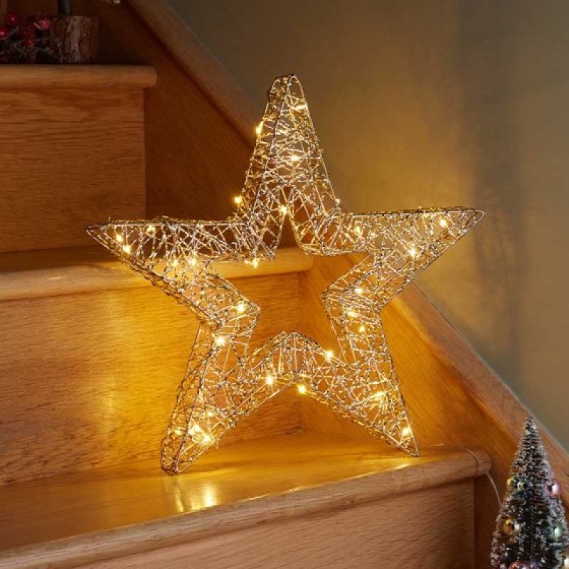 SG XMAS : GOLD WEAVE WONDERSTAR 38CM