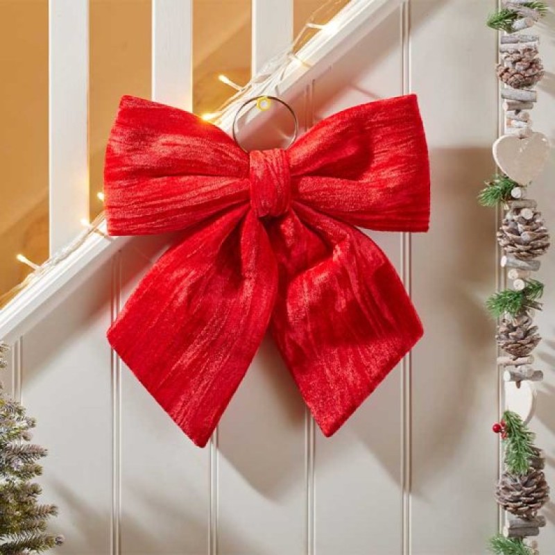 SG XMAS : VELVET BOW RUBY 34CM